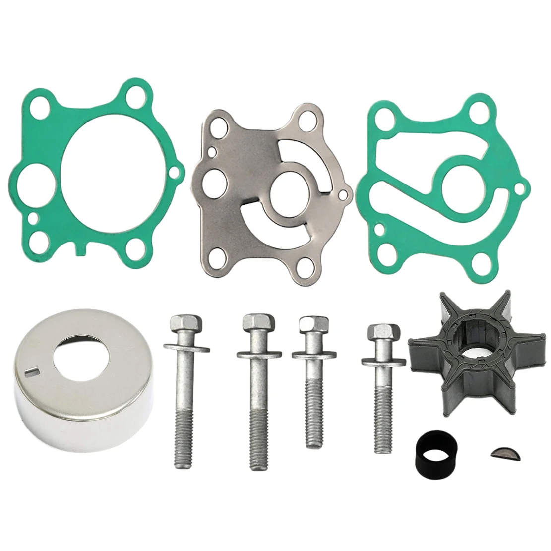 663-W0078 Water Pump Impeller Repair Kit Fit for Yamaha Impeller Outboards 2 Stroke 55HP
663-W0078 Water Pump Impeller Repair Kit Fit for Yamaha Impeller Outboards 2 Stroke 55HP