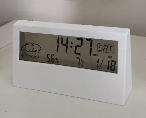 LCD Clock Temperature And Humidity Meter Date Alarm Clock Electronic Digital Display Desktop Clock for Home Bedroom Table Clock
LCD Clock Temperature And Humidity Meter Date Alarm Clock Electronic Digital Display Desktop Clock for Home Bedroom Table Clock