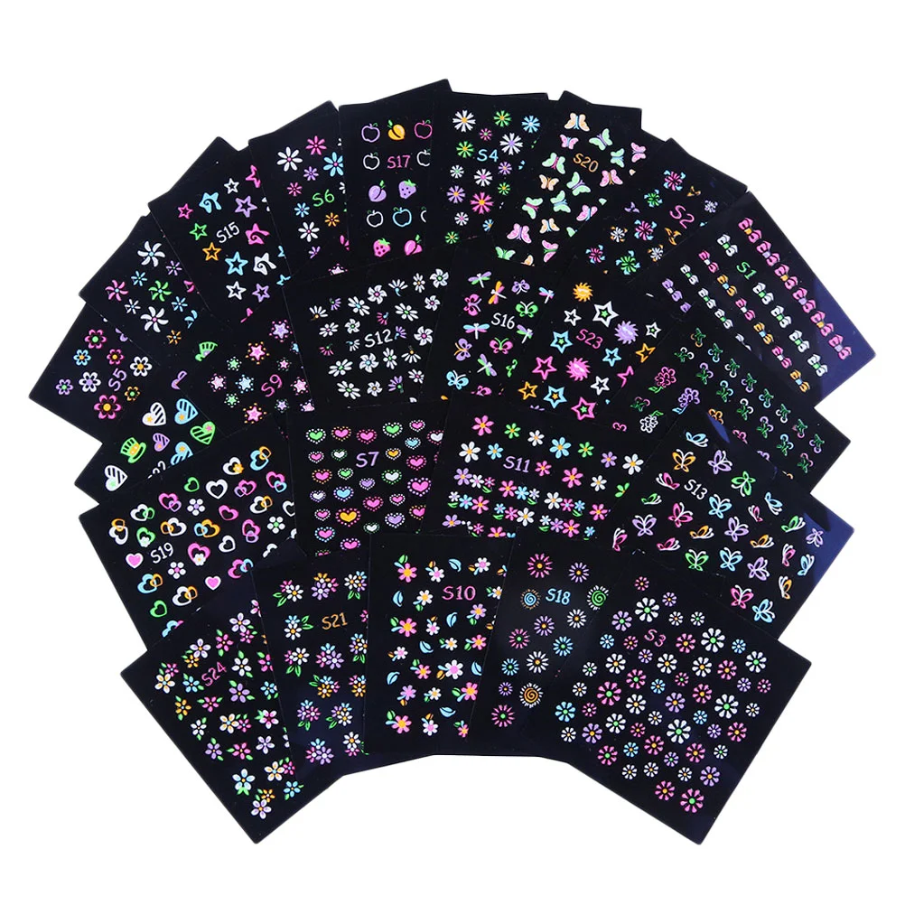 Nail Decal Flowerfingernail Floral Glowing Stickers Decals Sheetsadhesive Christmas Sticker Stencils Luminous Self Accessories
Nail Decal Flowerfingernail Floral Glowing Stickers Decals Sheetsadhesive Christmas Sticker Stencils Luminous Self Accessories