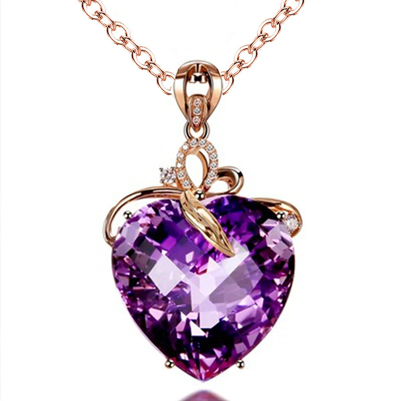 1 Pc Fashion Women's Amethyst Lucky Heart Pendant Necklace Peach Heart Amethyst Necklace Jewelry
1 Pc Fashion Women's Amethyst Lucky Heart Pendant Necklace Peach Heart Amethyst Necklace Jewelry