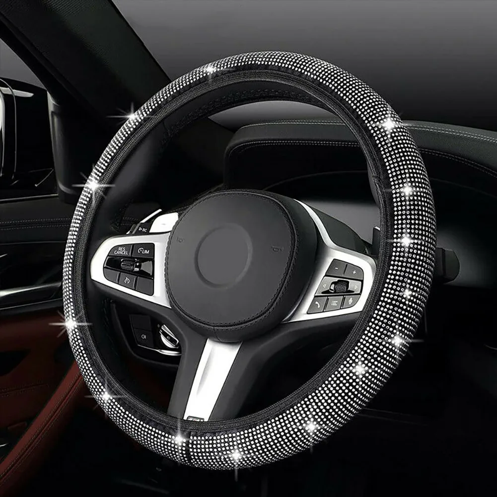 14.5-15 Inch Steering Wheel Cover 37-38CM Anti-Slip Bling Car Decoration Diamond Interior
14.5-15 Inch Steering Wheel Cover 37-38CM Anti-Slip Bling Car Decoration Diamond Interior