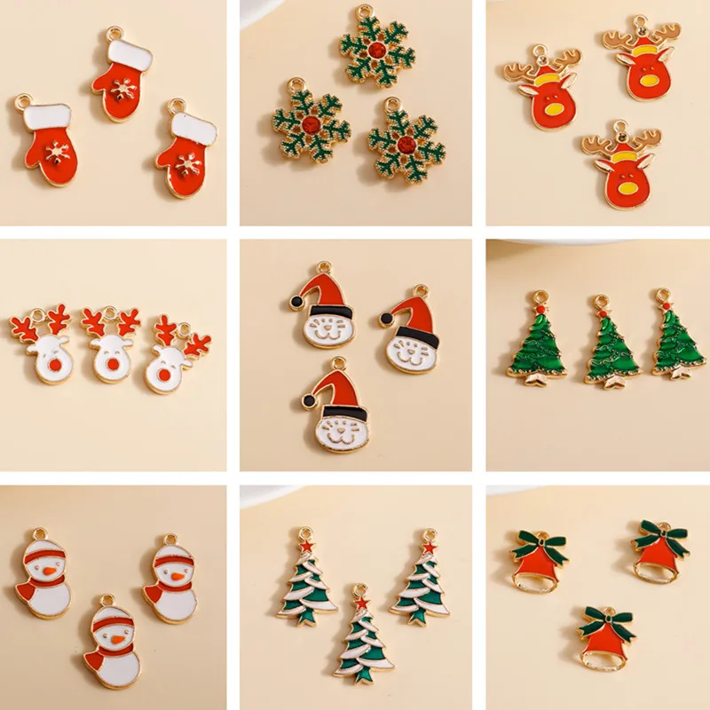 10pcs/lot Mix New Enamel Christmas Tree Santa Claus Gloves Charms Pendants for Jewelry Making Girls Cute Earrings Necklace Gift
10pcs/lot Mix New Enamel Christmas Tree Santa Claus Gloves Charms Pendants for Jewelry Making Girls Cute Earrings Necklace Gift