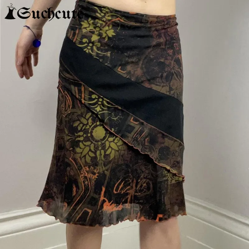 SUCHCUTE Grunge Harajuku Graphic Print Midi Skirts Vintage Low Waist Long Skirt Streetwear Goth Aesthetic Brown Fairycore Cloth
SUCHCUTE Grunge Harajuku Graphic Print Midi Skirts Vintage Low Waist Long Skirt Streetwear Goth Aesthetic Brown Fairycore Cloth