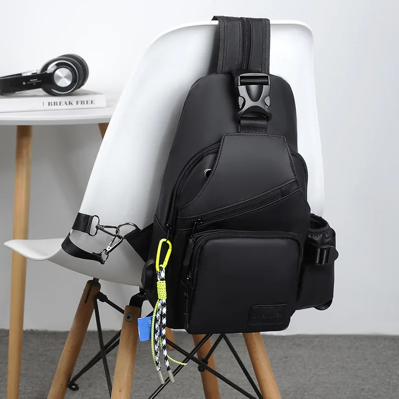 Business Men Chest Pack With USB Charging Interface Waterproof Nylon Crossbody Bag Multiple Pockets Travel Storage Shoulder Bags
Business Men Chest Pack With USB Charging Interface Waterproof Nylon Crossbody Bag Multiple Pockets Travel Storage Shoulder Bags
