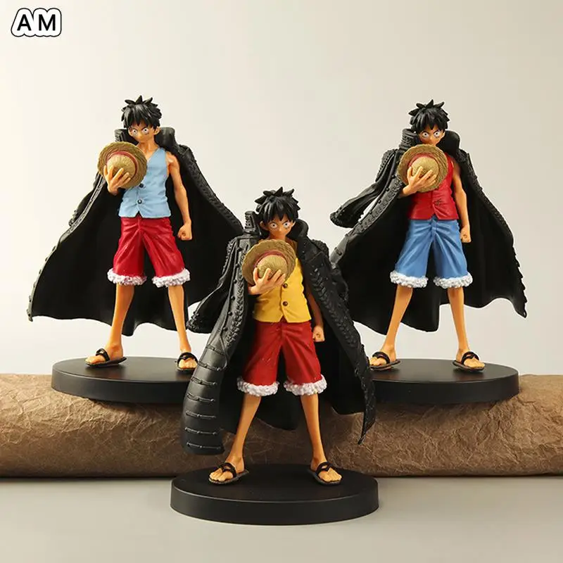 

18cm Anime One Piece Monkey D Luffy Wano Country Cloak Straw Hat Luffy Model Dolls PVC Action Figure Collection Toys Gifts