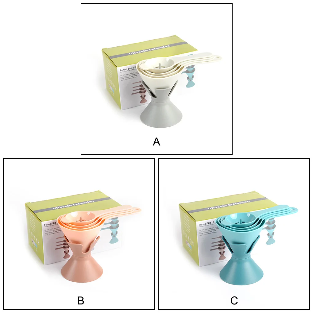 Набор из 4 кухонных трубок, Штабелируемая Воронка-дозатор для еды с держателем, многофункциональное устройство дозирования, цвет голубой
Набор из 4 кухонных трубок, Штабелируемая Воронка-дозатор для еды с держателем, многофункциональное устройство дозирования, цвет голубой