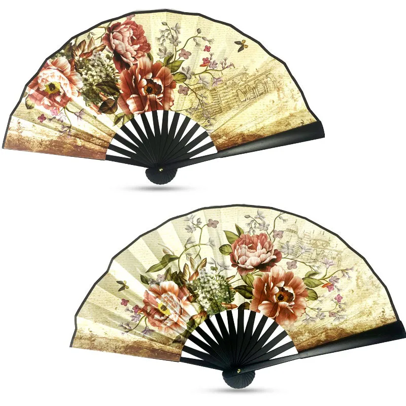 Винтажный шелковый двусторонний складной веер 8 дюймов
Винтажный шелковый двусторонний складной веер 8 дюймов