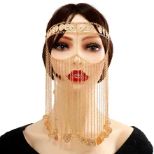 Creative New Product Face Curtain Fashion Party Performance Headdress Face Chain Hair Accesso