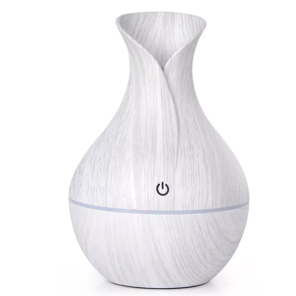 

Creative Wood Grain Vase Humidifier Mute Aromatherapy Locomotive Office Home USB Colorful Lamp Humidifier