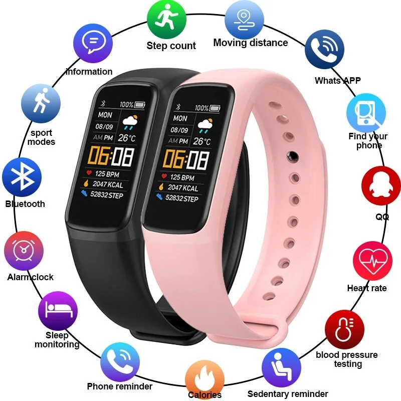 C7 Smart Bracelet Watch Blood Pressure Fitness Bracelet Heart Rate Monitor Tracker IP67 Waterproof Smart Band for Men Women
C7 Smart Bracelet Watch Blood Pressure Fitness Bracelet Heart Rate Monitor Tracker IP67 Waterproof Smart Band for Men Women