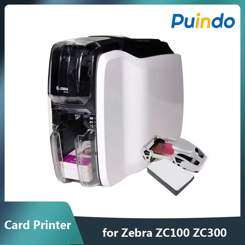 Оригинальный Односторонний принтер Zebra ZC100 ZC300 пвх пластиковый для ID-карт