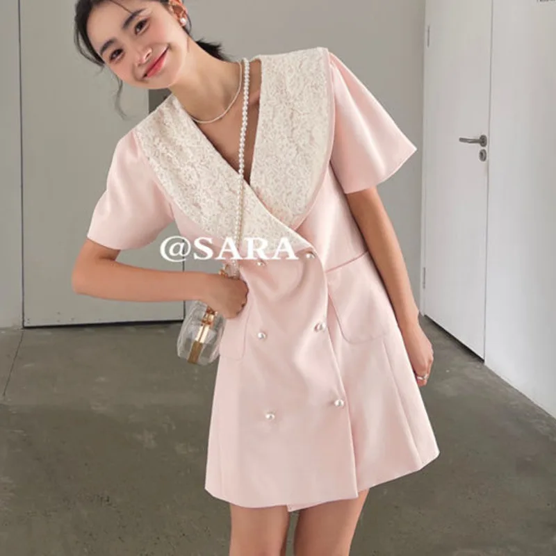 Elegant Summer dresses for women 2022 Fashion Short Sleeve Blazer Double-breasted vestidos robe femme roupas femininas
Elegant Summer dresses for women 2022 Fashion Short Sleeve Blazer Double-breasted vestidos robe femme roupas femininas
