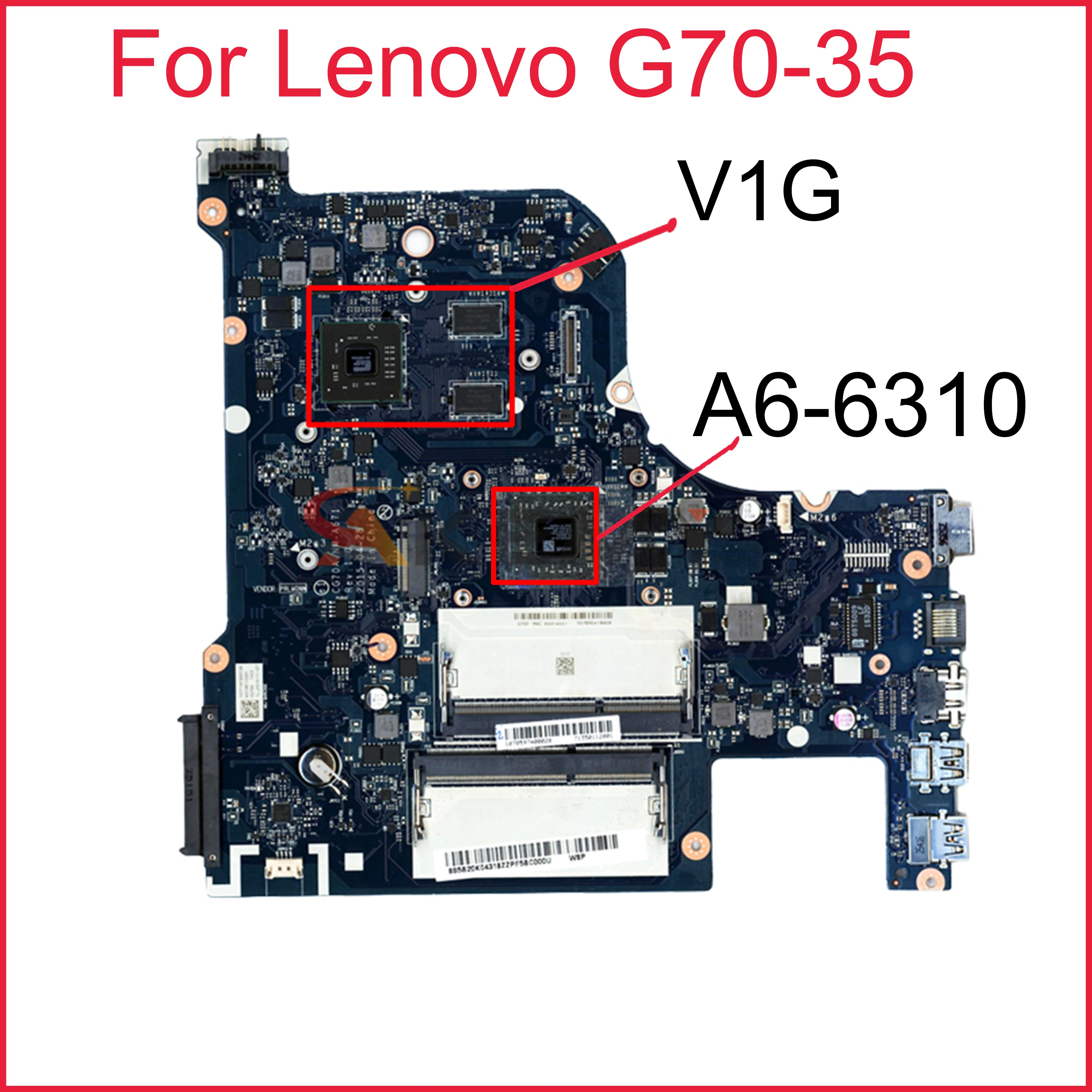 NM-A671 laptop motherboard For Lenovo G70-35 motherboard For AMD A6-6310 V1G FRU 5B20K04300 DDR3 100% Fully Tested
NM-A671 laptop motherboard For Lenovo G70-35 motherboard For AMD A6-6310 V1G FRU 5B20K04300 DDR3 100% Fully Tested