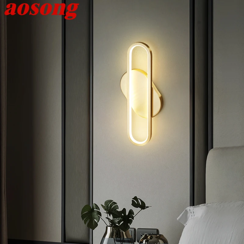 AOSONG Classic Indoor Gold Wall Lamp Copper LED 3 Colors Sconce Light Simple Creative Decor for Bedside Living Room Corridor
AOSONG Classic Indoor Gold Wall Lamp Copper LED 3 Colors Sconce Light Simple Creative Decor for Bedside Living Room Corridor