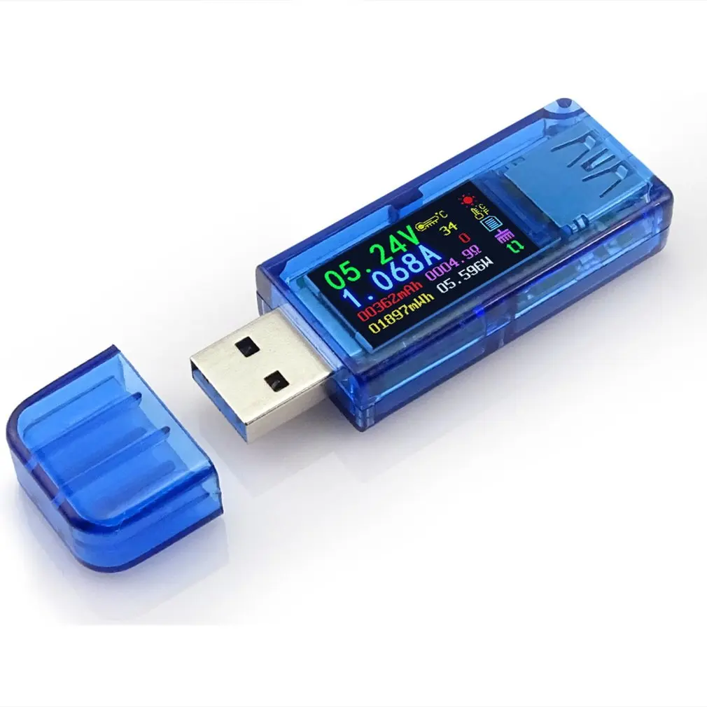 AT34 USB3.0 IPS Color Screen USB Tester Voltage Current Capacity Energy Power Equivalent Impedance Temperature Test Dropship
AT34 USB3.0 IPS Color Screen USB Tester Voltage Current Capacity Energy Power Equivalent Impedance Temperature Test Dropship