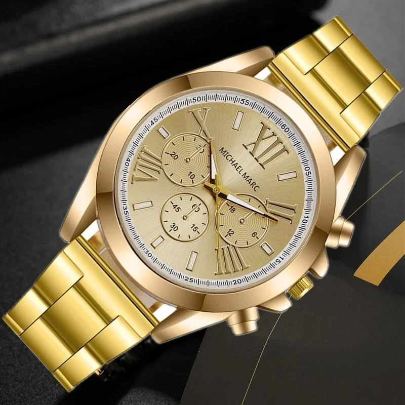 

Luxury Brand DQG Top Quality Men Quartz Watches Fashion Casual Stainless Steel Sports Men's Wrist Watch Relogio Masculino 2023