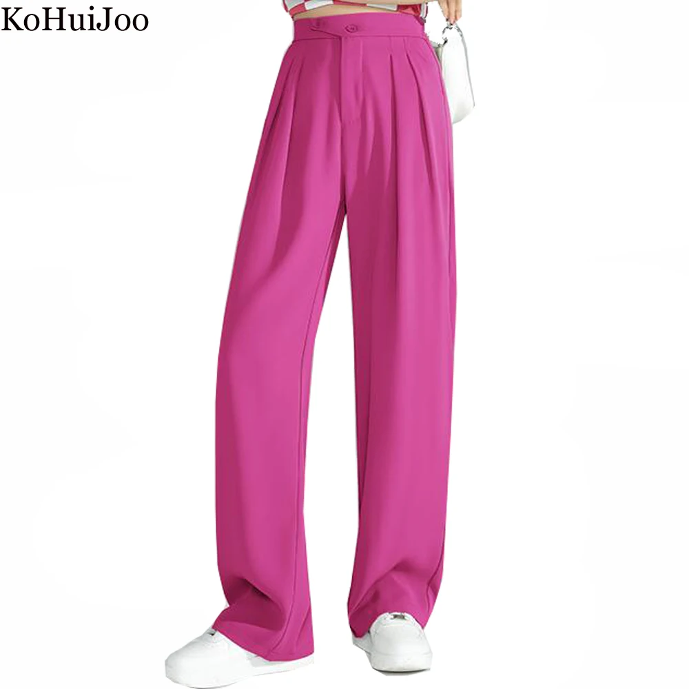 KoHuiJoo Fashion Loose Pants For Womens 2022 New Spring Summer Wide Leg Suit Pants Women High Waist Straight Casual Trousers
KoHuiJoo Fashion Loose Pants For Womens 2022 New Spring Summer Wide Leg Suit Pants Women High Waist Straight Casual Trousers