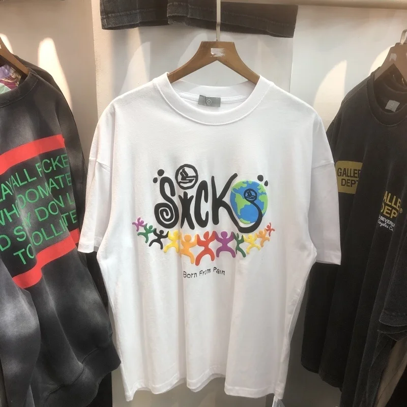 Sicko 2023 Summer New Letter Love Foam Printing High Street Pure Cotton Loose Large Men's And Women's Short Sleeved t-Shirt
Sicko 2023 Summer New Letter Love Foam Printing High Street Pure Cotton Loose Large Men's And Women's Short Sleeved t-Shirt