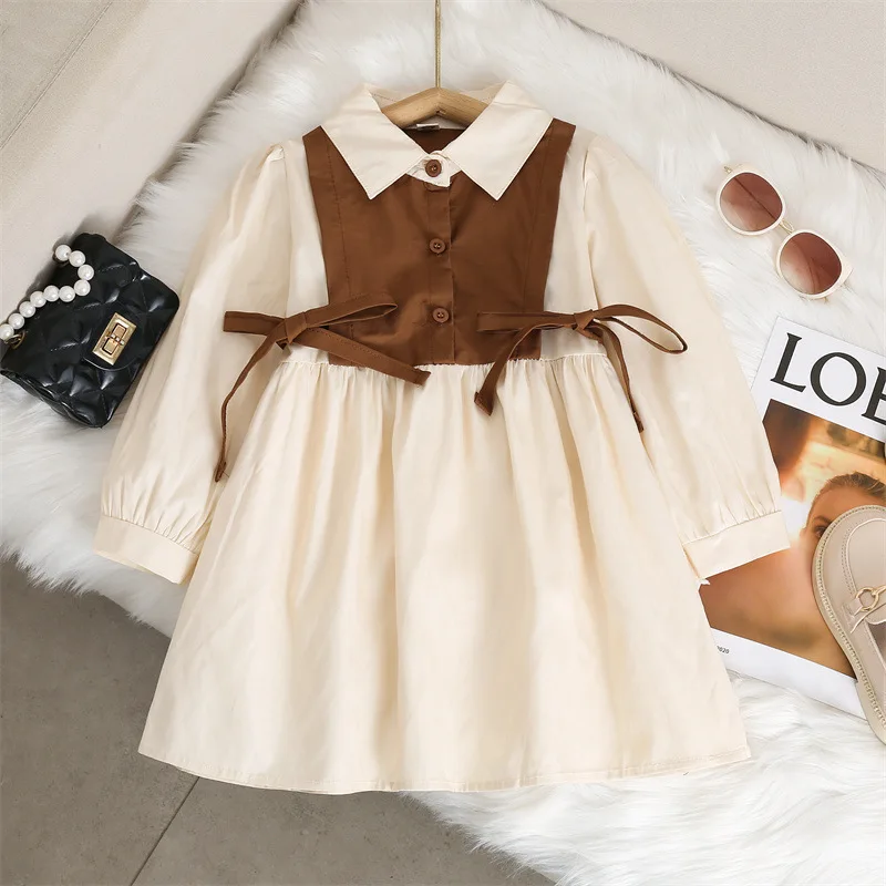 Spring Autumn Girls Dress Korean Fashion Dress for Girls Long Sleeve Casual Princess Bow Dress Children Vestidos Dress Clothing 
Spring Autumn Girls Dress Korean Fashion Dress for Girls Long Sleeve Casual Princess Bow Dress Children Vestidos Dress Clothing