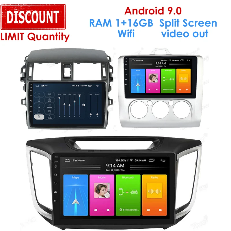 Мультимедийный видеоплеер 2din, Android 9, авто стерео, GPS, Wi-Fi, Bluetooth для Toyota Corolla E140/150, Ford Focus, Hyundai Creta, ix25
Мультимедийный видеоплеер 2din, Android 9, авто стерео, GPS, Wi-Fi, Bluetooth для Toyota Corolla E140/150, Ford Focus, Hyundai Creta, ix25