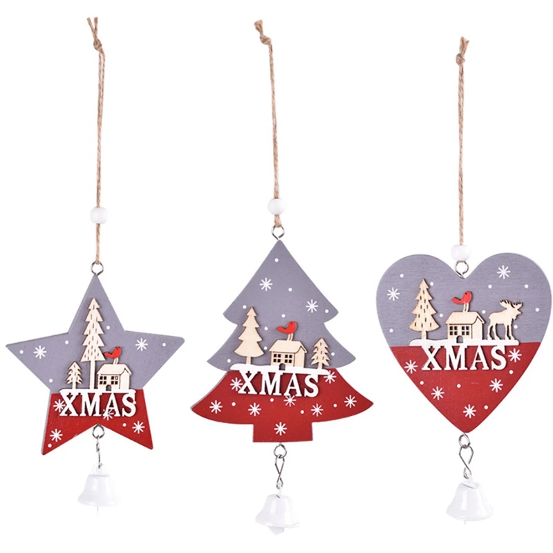 3 шт., деревянные подвески в виде снежинок 
3 шт., деревянные подвески в виде снежинок