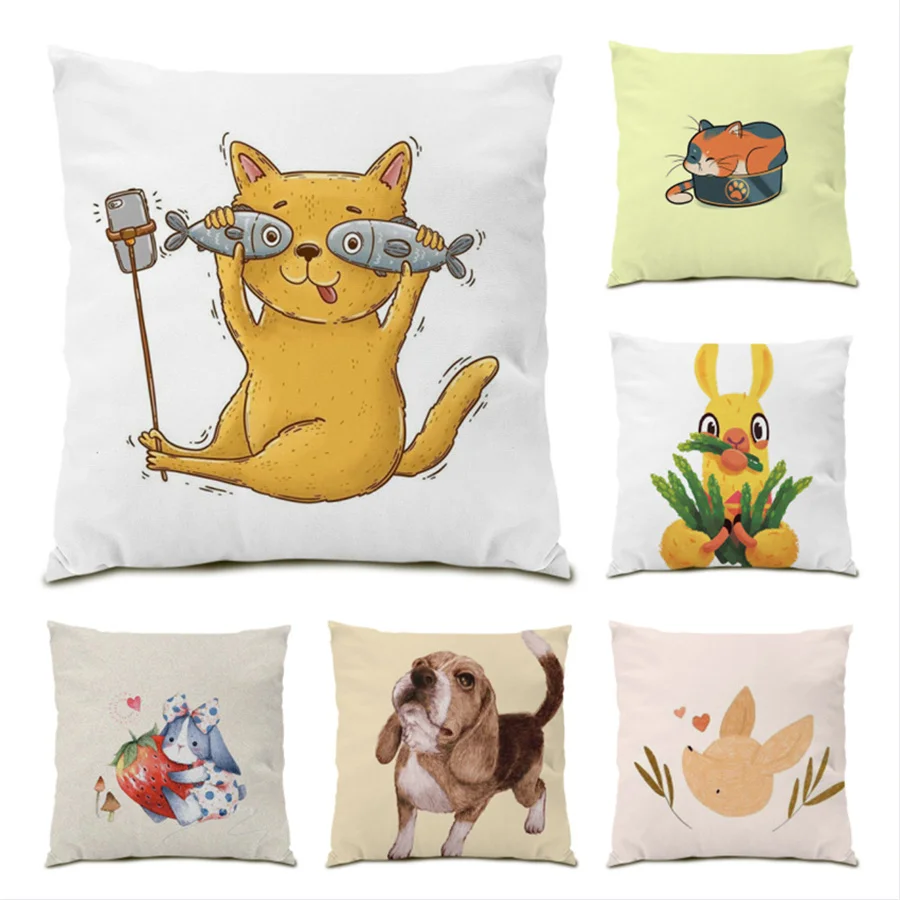 Animals Pillow Covers Decorative Cushion Polyester Linen Home Decoration Velvet Cute Vintage Pillowcase Cover Decor Sofa E0446
Animals Pillow Covers Decorative Cushion Polyester Linen Home Decoration Velvet Cute Vintage Pillowcase Cover Decor Sofa E0446