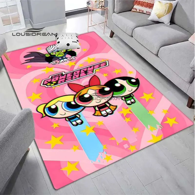 Powerpuff Girls Carpets and rugs Cute Fashion Cartoon Living room Bedroom Large area soft Carpet Home Children's room floor Mat
Powerpuff Girls Carpets and rugs Cute Fashion Cartoon Living room Bedroom Large area soft Carpet Home Children's room floor Mat
