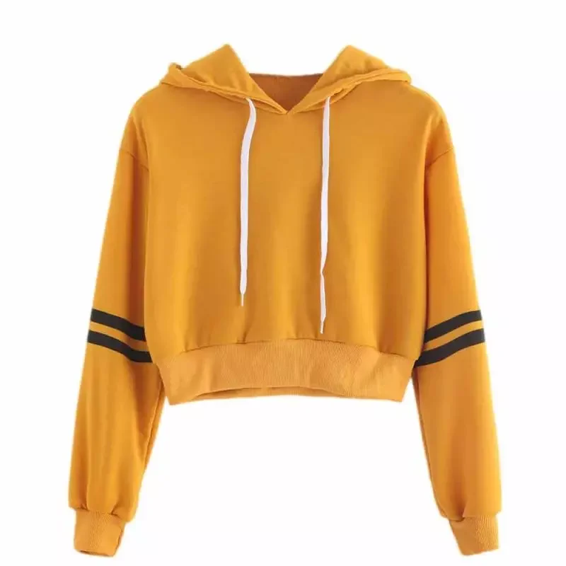 Women's Fashion Sweatshirt Women Varsity-Striped Drawstring Crop Hoodie Sweatshirt Jumper Crop Pullover Tops
Women's Fashion Sweatshirt Women Varsity-Striped Drawstring Crop Hoodie Sweatshirt Jumper Crop Pullover Tops