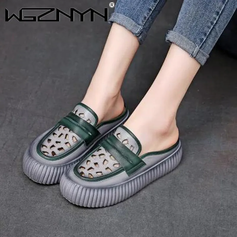 Woman Slippers Summer Wedge Sandals Casual Cutout Genuine PU Leather Women Shoes Non-slip Female Ladies Platform Retro Sandalias
Woman Slippers Summer Wedge Sandals Casual Cutout Genuine PU Leather Women Shoes Non-slip Female Ladies Platform Retro Sandalias