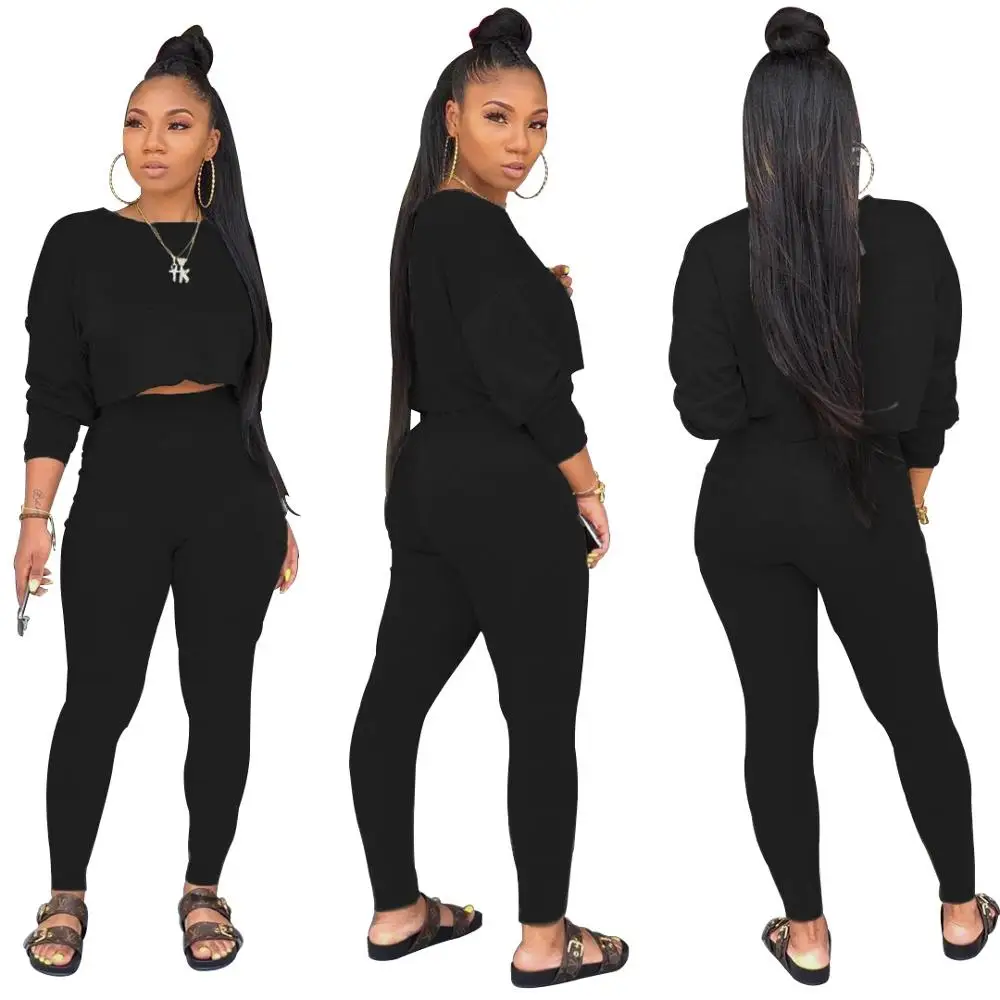 Autumn Women Girls Long Sleeve Crop Top Sweatshirt Pants Two Piece Suit Casual Sport Wear Running High Waist Pocket Leggings Set
Autumn Women Girls Long Sleeve Crop Top Sweatshirt Pants Two Piece Suit Casual Sport Wear Running High Waist Pocket Leggings Set