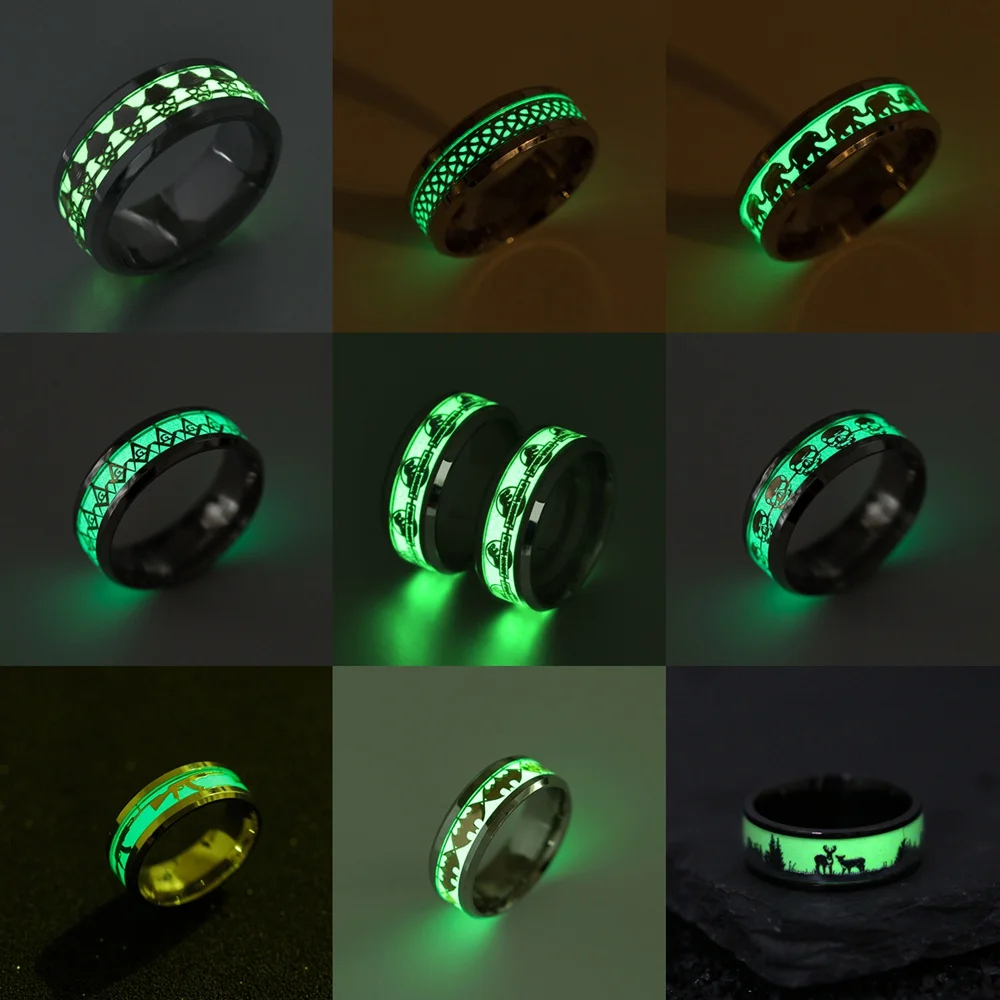 Fashion Luminous Dragon Ring Love Heart Retro Stainless Steel Fluorescent Rings for Men Plus Couple Rings Luxury Jewelry Gift
Fashion Luminous Dragon Ring Love Heart Retro Stainless Steel Fluorescent Rings for Men Plus Couple Rings Luxury Jewelry Gift
