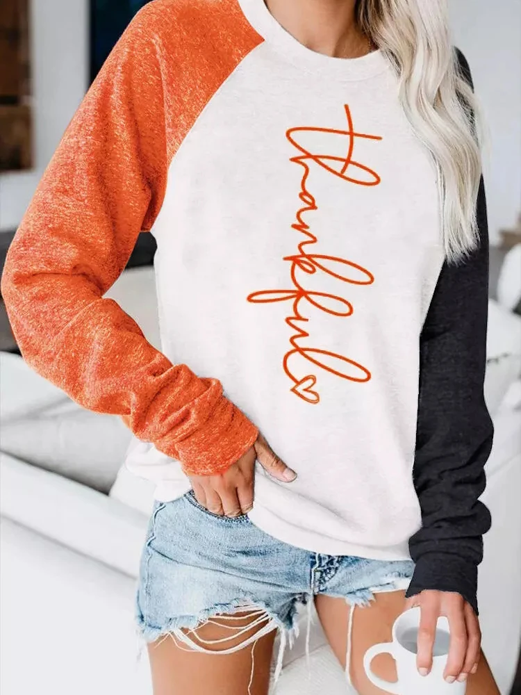 Long Sleeve T-Shirt Women Round O-Neck Top Thanksgiving Raglan Sleeve Sweatshirt Tops Tee Female Spring Casual Loose T-Shirts
Long Sleeve T-Shirt Women Round O-Neck Top Thanksgiving Raglan Sleeve Sweatshirt Tops Tee Female Spring Casual Loose T-Shirts