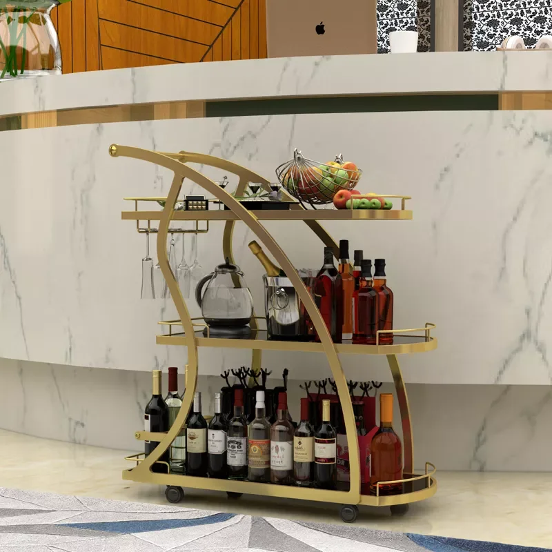 Modern Golden Dining Cart Trolley Hotel Kitchen Rolling Cart Storage Kitchen Furniture Cart Storage Wheels Mobile Rack Bar Cart
Modern Golden Dining Cart Trolley Hotel Kitchen Rolling Cart Storage Kitchen Furniture Cart Storage Wheels Mobile Rack Bar Cart
