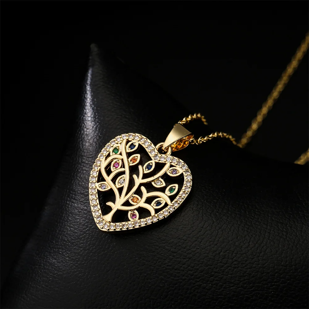 2022 Hot Heart Leaf Tree Pendant Necklace Western Fashion Brass 18K Gold Necklace Jewelry
2022 Hot Heart Leaf Tree Pendant Necklace Western Fashion Brass 18K Gold Necklace Jewelry