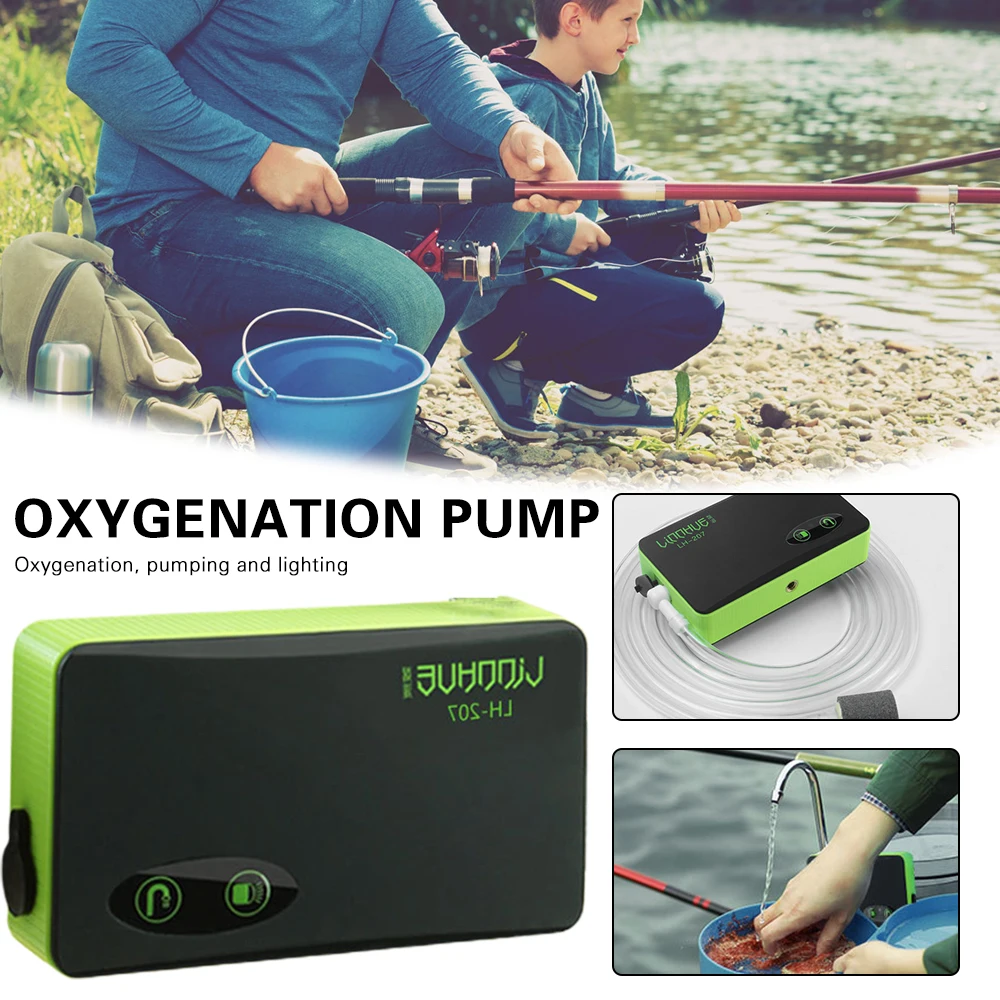 Fishing Oxygenation Air Pump with LED Light Portable Multipurpose Water Pump Easy Operation Durable USB Charging N66
Fishing Oxygenation Air Pump with LED Light Portable Multipurpose Water Pump Easy Operation Durable USB Charging N66