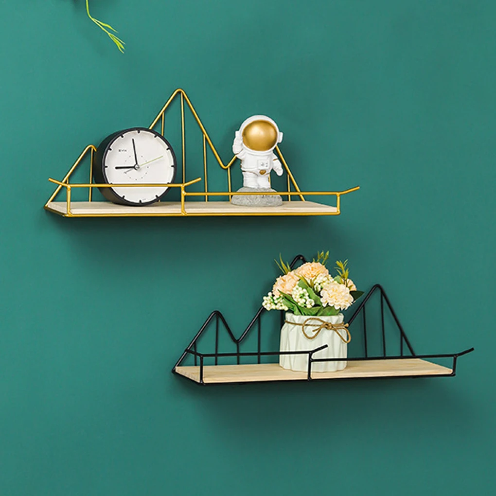 Wall-mounted Storage Rack Mountain Shape Solid Color Bedroom Living Room Clock Flower Pot Shelf Holder Bracket 
Wall-mounted Storage Rack Mountain Shape Solid Color Bedroom Living Room Clock Flower Pot Shelf Holder Bracket