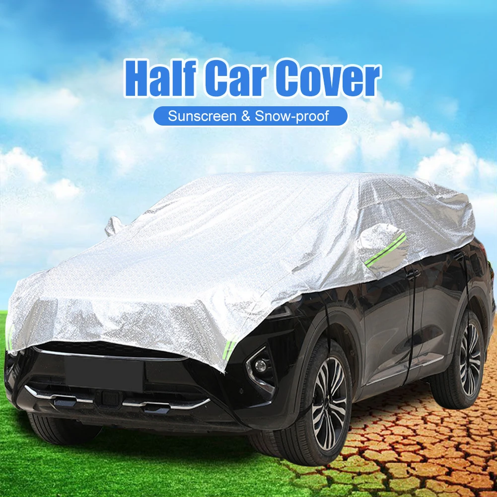 Universal Half Car Cover Waterproof Outdoor Cover Oxford Sun Rain UV Protection Weather Proof Car Cover for Hatchback SUV Sedan
Universal Half Car Cover Waterproof Outdoor Cover Oxford Sun Rain UV Protection Weather Proof Car Cover for Hatchback SUV Sedan