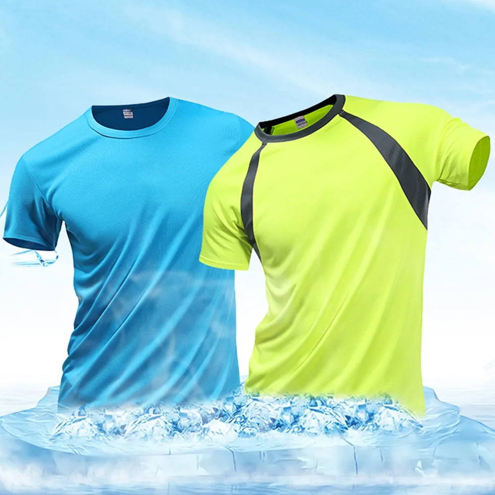 Men Breathable O Neck T-Shirt Quick Dry Athletic Wicking Cool Running Gym Sports Tops M-XXL Short Sleeve Sports T Shirt Summer
Men Breathable O Neck T-Shirt Quick Dry Athletic Wicking Cool Running Gym Sports Tops M-XXL Short Sleeve Sports T Shirt Summer