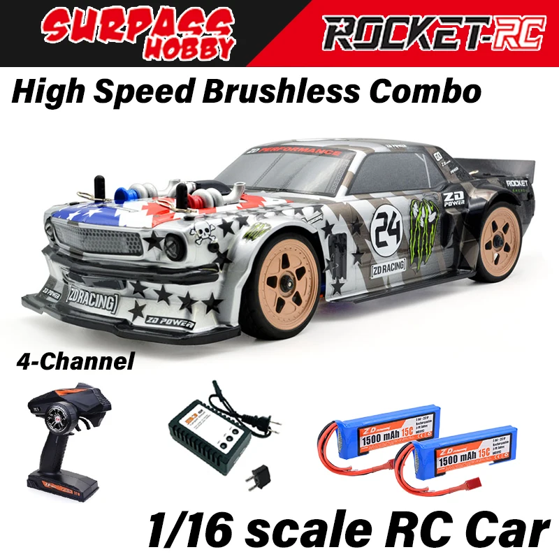 

ZD Racing EX-16 1/16 RC Car 2435 Waterproof Brushless Motor ESC Scale High Speed Drift 4WD Remote Control Vehicles RTR Model Toy