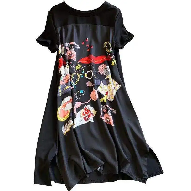 New Plus Size Loose Summer Print Casual Chiffon Women Dresses Fashion Ladies Slim Short Sleeve Female Dress
New Plus Size Loose Summer Print Casual Chiffon Women Dresses Fashion Ladies Slim Short Sleeve Female Dress