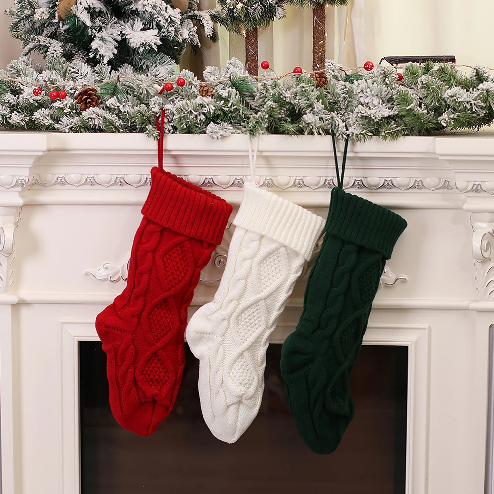 Sock Christmas Stockings Santa 43*16CM Candy Decoration Elastic Floral Hanging Knitted Fabric Lovely Decorations
Sock Christmas Stockings Santa 43*16CM Candy Decoration Elastic Floral Hanging Knitted Fabric Lovely Decorations