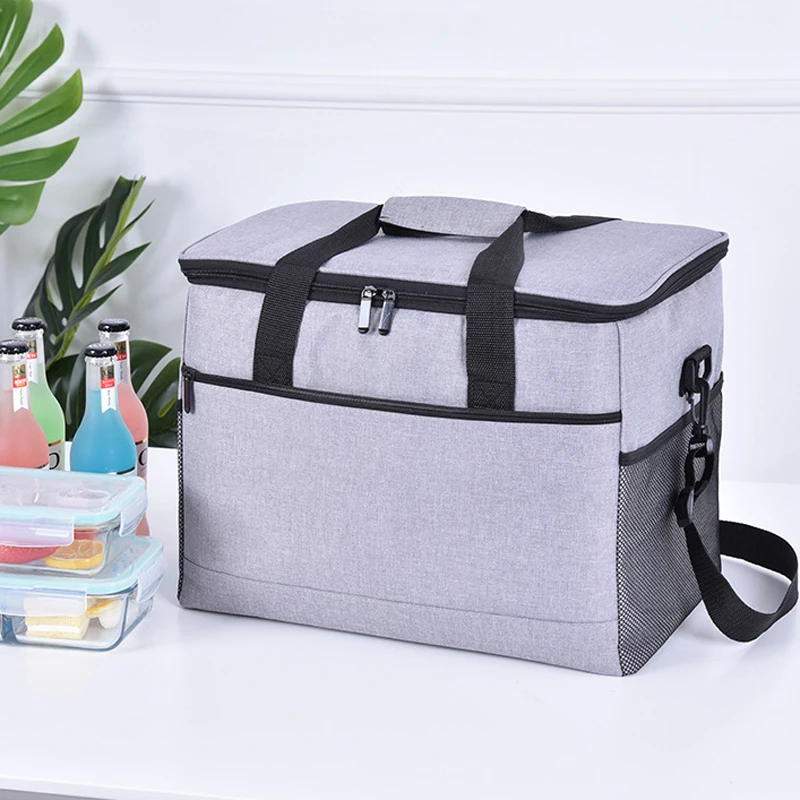 

17L/33L Insulated Lunch Bag Large Capacity Cooler Picnic Meal Container Box Oxford Waterproof Food Cold Ice Pack Thermal Bag