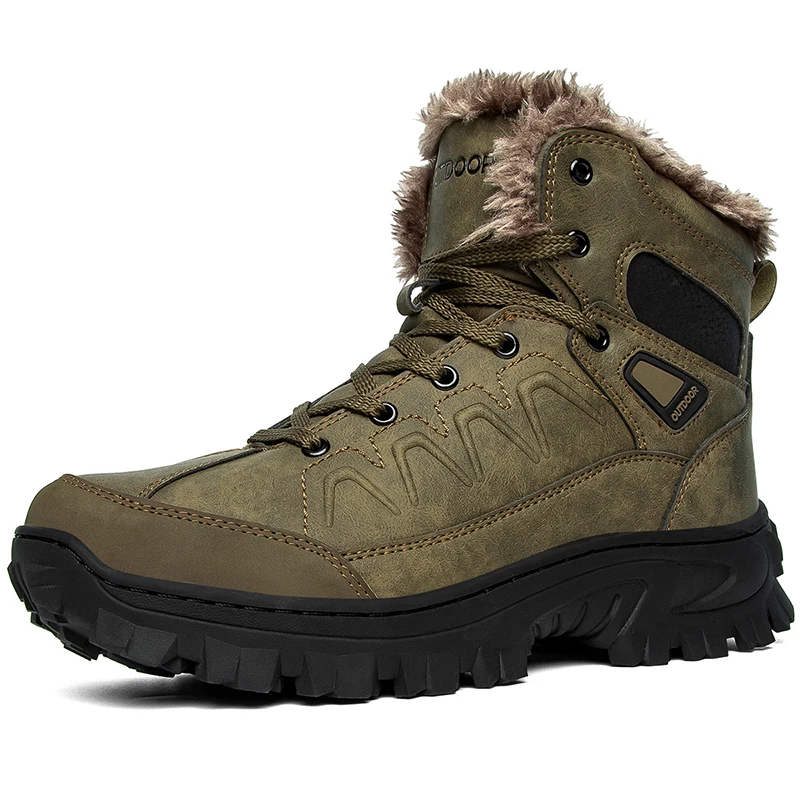 Brand Fashion Winter Men's Boots Super Warm Fur Men Snow Boots Outdoor Non-Slip Rubber Hiking Boots Waterproof Men Ankle Boots
Brand Fashion Winter Men's Boots Super Warm Fur Men Snow Boots Outdoor Non-Slip Rubber Hiking Boots Waterproof Men Ankle Boots