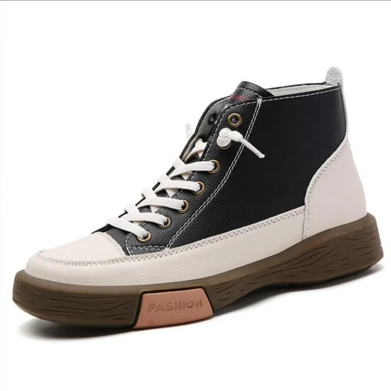 Women Genuine Leather Sneakers Spring High-top Casual Shoes Autumn First Layer Cowhide Ladies High Top Vulcanized Shoes
Women Genuine Leather Sneakers Spring High-top Casual Shoes Autumn First Layer Cowhide Ladies High Top Vulcanized Shoes
