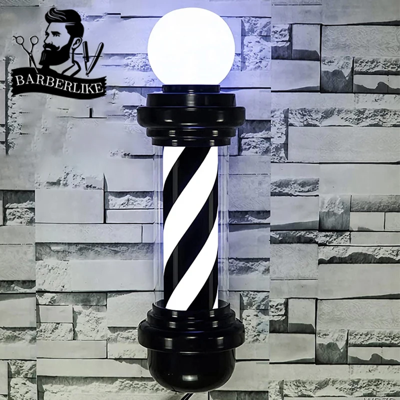 

27‘’ Barber Pole Light Hair Salon Open Sign Rotating LED Strips IP54 Waterproof Save Energy Wall Mount Light Barbershop