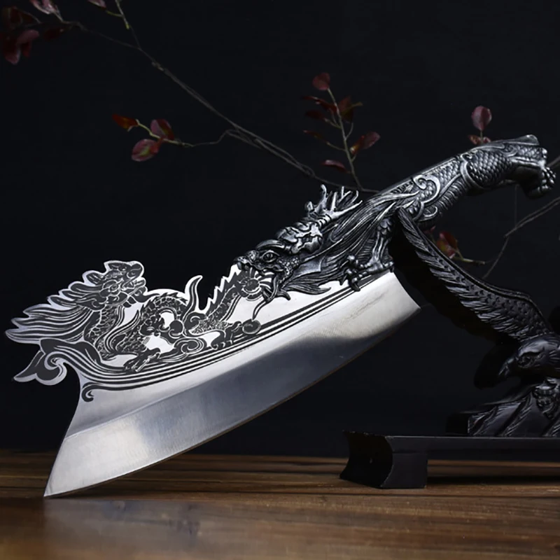 Big Longquan Kitchen Knife Handmade Forged Zinc Alloy Handle 9.3 Inch Sharp Butcher Hatchet Chop Knife Bone Meat Poultry Tools
Big Longquan Kitchen Knife Handmade Forged Zinc Alloy Handle 9.3 Inch Sharp Butcher Hatchet Chop Knife Bone Meat Poultry Tools