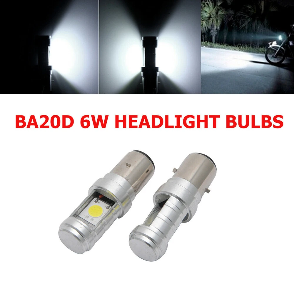 2pcs BA20D H6 LED Bulb Motorcycle Headlight Lamps 6W 1000Lm White High/Low Beam Conversion Auxiliary Bulbs 6500K 12V Universal
2pcs BA20D H6 LED Bulb Motorcycle Headlight Lamps 6W 1000Lm White High/Low Beam Conversion Auxiliary Bulbs 6500K 12V Universal