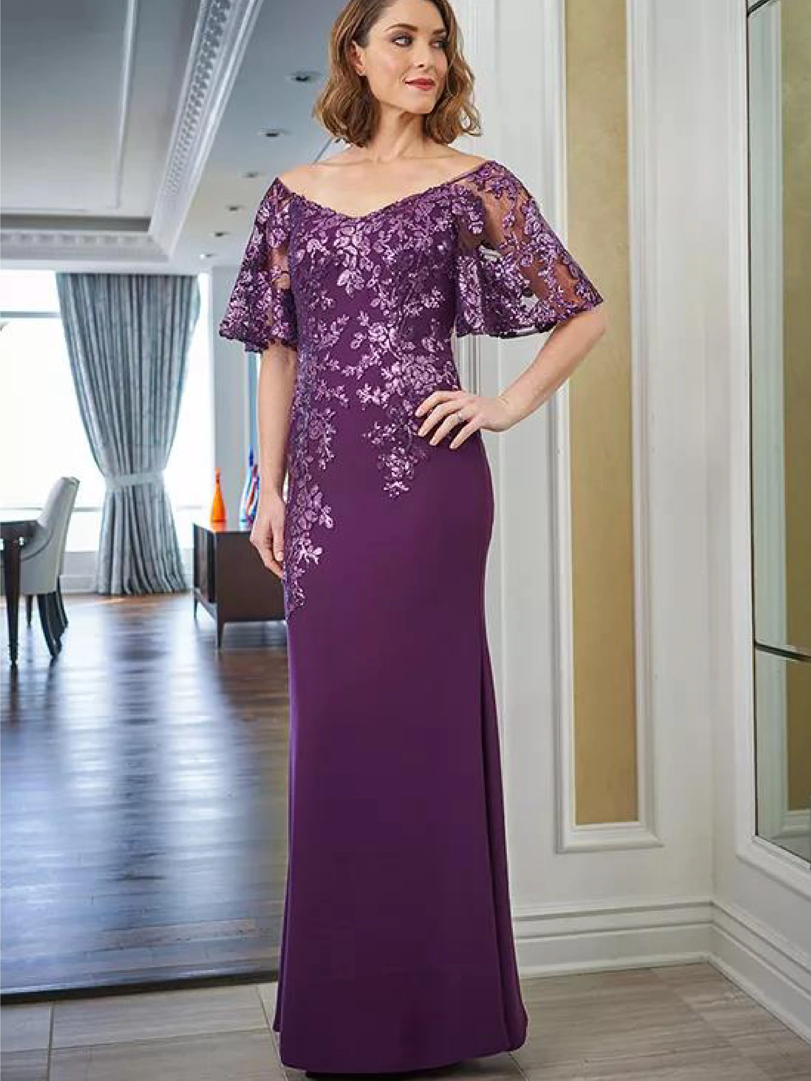 Purple Sequins Shinning Mother of The Bride Celebrity Dress for Women Elegant Vintage Formal Vibes Prom Gown Split Vestidos
Purple Sequins Shinning Mother of The Bride Celebrity Dress for Women Elegant Vintage Formal Vibes Prom Gown Split Vestidos