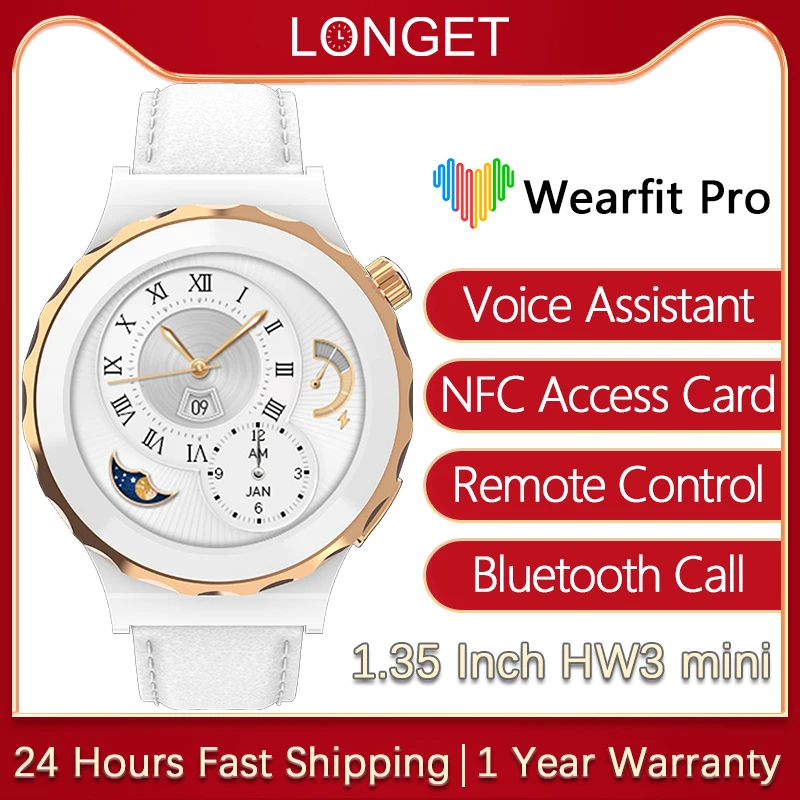 Longet Smartwatch Women White Smart Watch Miss HW3 Mini lady Offline Pay NFC Madam Bluetooth Call For Android ios Huawei Xiaomi
Longet Smartwatch Women White Smart Watch Miss HW3 Mini lady Offline Pay NFC Madam Bluetooth Call For Android ios Huawei Xiaomi
