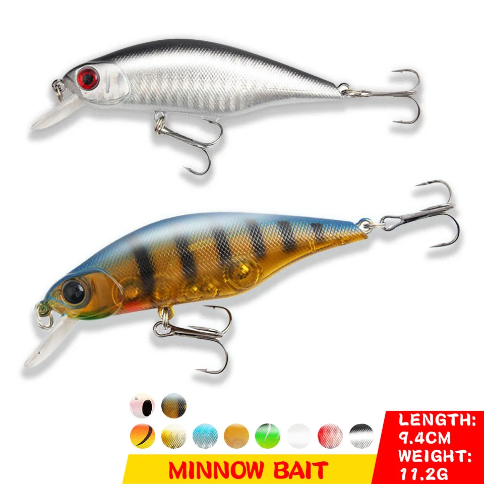 1Pc 9.4Cm 11.2G Minnow Floating Bait Jerkbait Hard Bait Artificial Plastic 3D Fisheye Bass Trout Bait
1Pc 9.4Cm 11.2G Minnow Floating Bait Jerkbait Hard Bait Artificial Plastic 3D Fisheye Bass Trout Bait